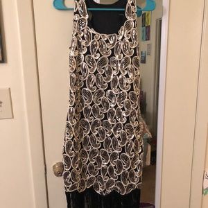 Gold gatsby sequin dress